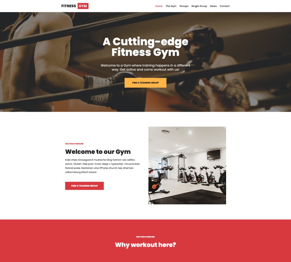 Szablon Klub fitness i siłownia
